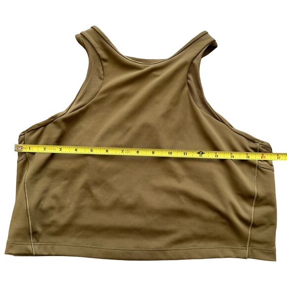 Athleta Conscious Mesh Crop Sports Bra, Olive Green, Women's Size XL - Picture 6 of 7